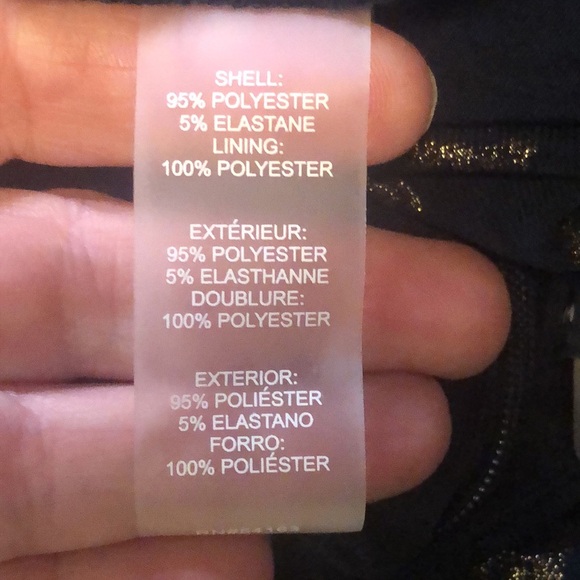 Tommy Hilfiger-Sleeveless Dark Navy Polka Dot Tea Length Dress Sz. 16, 18 - Picture 9 of 11